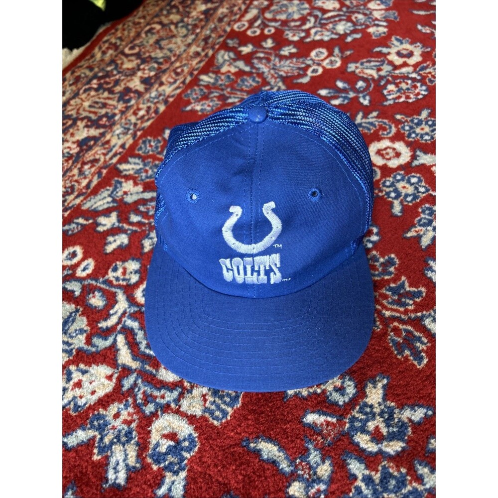 Vintage Indianapolis Colts Hat Cap Snap Back One Size Blue NFL Football Starter